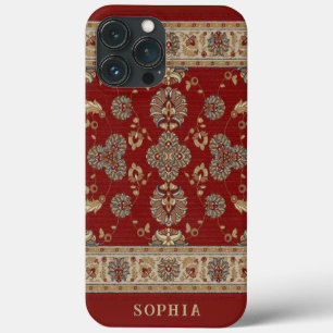 Zeitlos Elegance Red Beige Klassischer Fabrikname Case-Mate iPhone Hülle