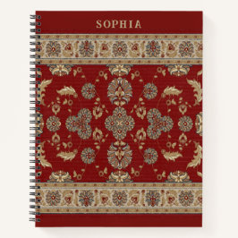 Zeitlos Elegance Red Beige Klassischer Fabrikname Notizbuch