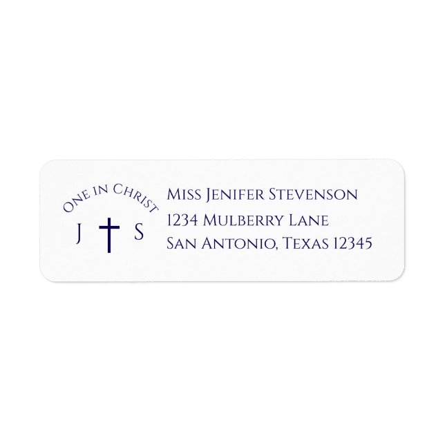 Zeitlos katholische monogrammierte Hochzeit (Vorne)