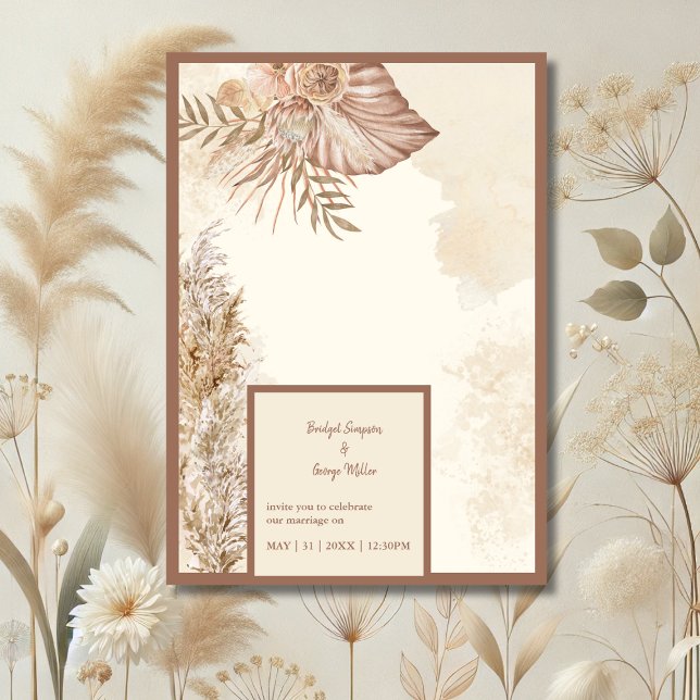 zeitlos Moderne schicke Hochzeit Elegante Einladung (Von Creator hochgeladen)