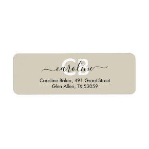 Zeitlos - Off White Monogram Address Label