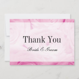 Zeitlos rosa Blume Bouquet Foto Hochzeit Dankeskarte