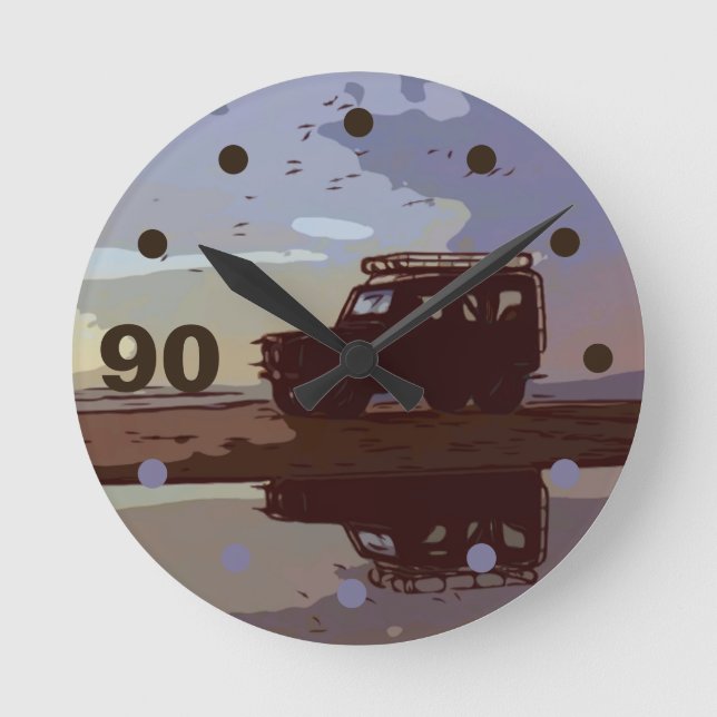 ZEITLOS RUNDE WANDUHR (Vorderseite)