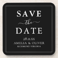 Zeitlos schwarze minimalistische Hochzeit - Termin