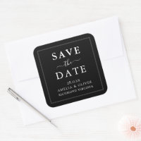 Zeitlos schwarze minimalistische Hochzeit - Termin