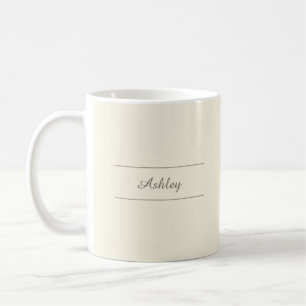 Zeitlos - Tasse für Cremeweiße Namen