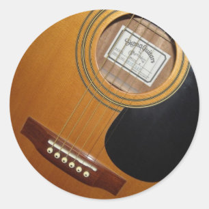 Zeitlose akustische Gitarrenstrings Schallloch Runder Aufkleber