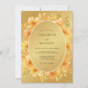 Zeitlose Amber-Mohn-Hochzeit Einladung