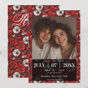 Zeitlose Anemonen Ästhetische Landhochzeit Save The Date