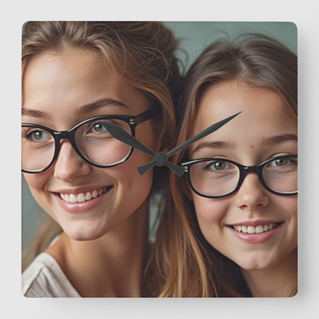 Zeitlose Anleihe Quadratische Wanduhr (Vorderseite)