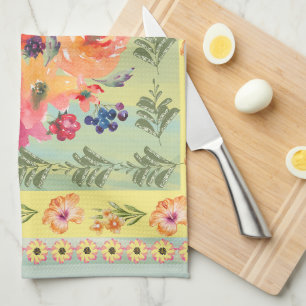 Zeitlose Aquarellblume Dekorative Blüte Geschirrtuch