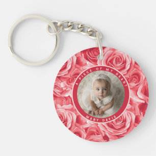 Zeitlose Baby-Geschenke Benutzerdefinierte Rose Schlüsselanhänger