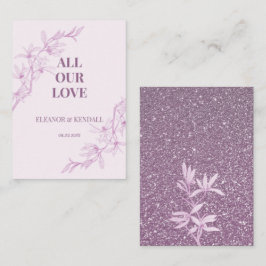 Zeitlose Blume Hochzeit Danke Begleitkarte