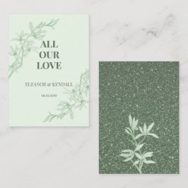 Zeitlose Blume Hochzeit Danke Begleitkarte