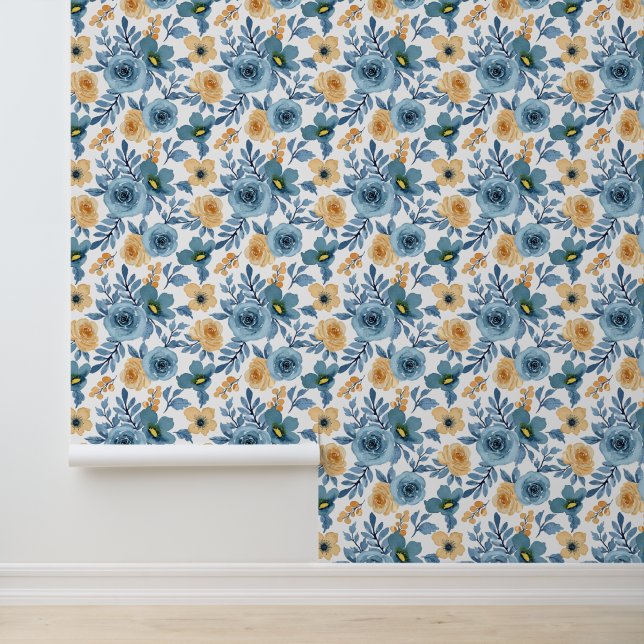 Zeitlose Blumen Tapete (Anwendung)