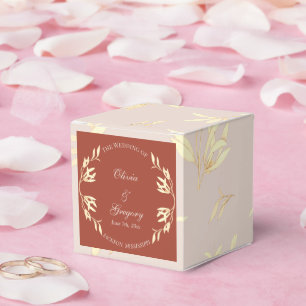Zeitlose blumengeschichtliche Hochzeit Geschenkschachtel