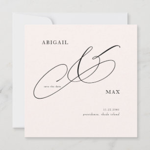 Zeitlose Blush Square Hochzeit speichern das Datum Save The Date