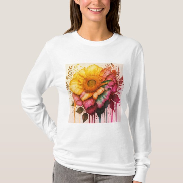 Zeitlose Blüten T-Shirt (Vorderseite)