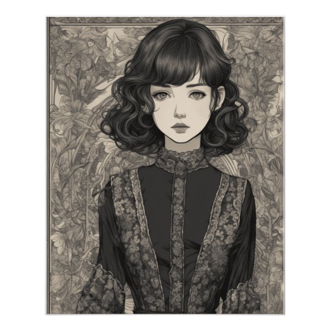 Zeitlose Collector's Edition Manga Artwork AI LBD Poster (Vorderseite)