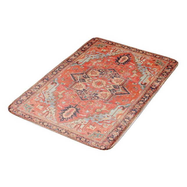 Zeitlose Echos: Heritage Boho Oriental Marokkanisc Badematte (Schrägansicht)