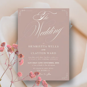 Zeitlose Elegance Dusty Rose Hochzeit Einladung