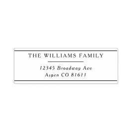 Zeitlose Elegance Klassische Rücksendeadresse Permastempel