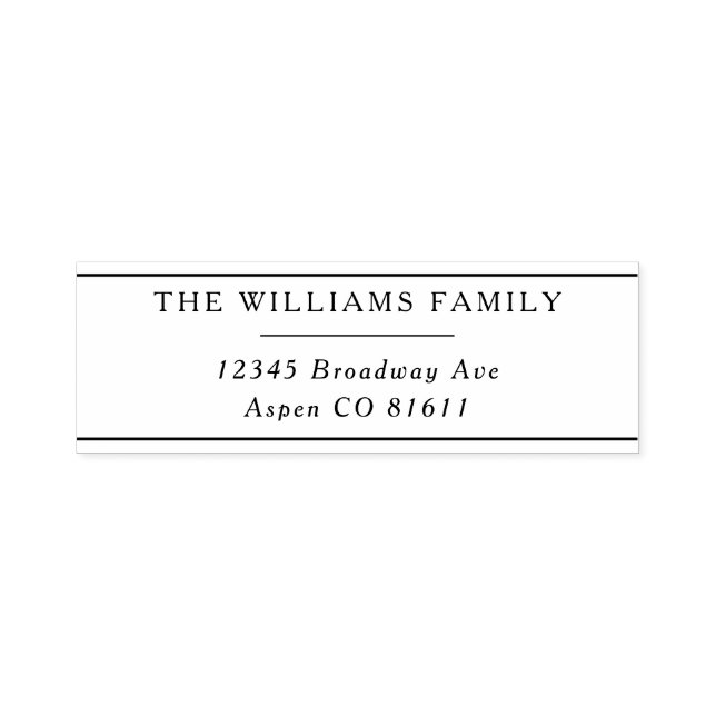 Zeitlose Elegance Klassische Rücksendeadresse Permastempel (Design)
