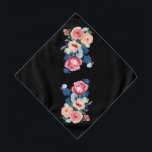 Zeitlose Elegance Pet Bandana Halstuch<br><div class="desc">Dieses wunderschön gestaltete Blumendesign,  eine harmonische Mischung aus sanftem Rosa,  Pfirsich und auffallend blauen Rose,  ist perfekt für diejenigen,  die die Naturkunst schätzen.</div>