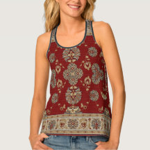 Zeitlose Elegance Rot und Beige Klassische Stoffe