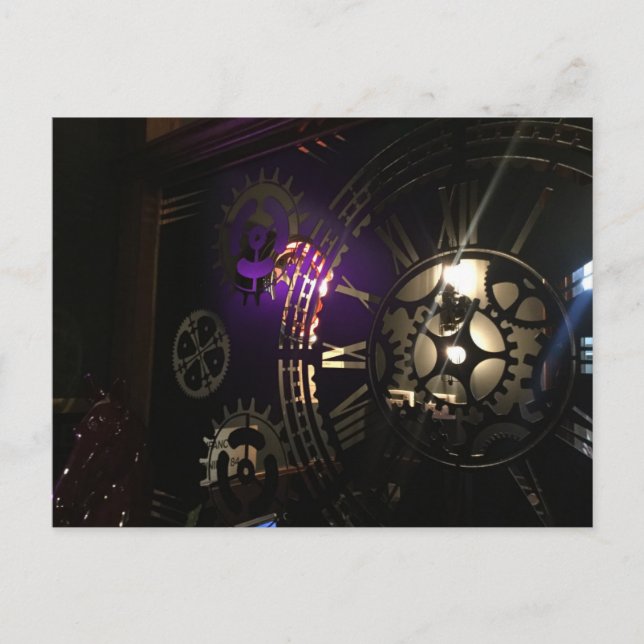 Zeitlose Elegance Uhr Postkarte - Einzigartige Kun (Vorderseite)