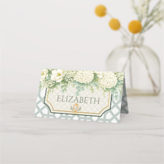 Zeitlose elegante Gartenparty Platzkarte