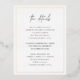 Zeitlose Elegante Hochzeitsfolienverschlusskarte Folie Einladungspostkarte