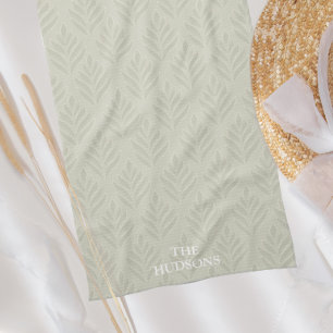 Zeitlose elegante olivgrüne botanische Kollektion Geschirrtuch