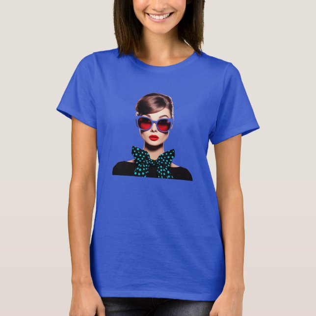 Zeitlose Eleganz: Audrey Hepburn Inspiriert T - Sh T-Shirt (Vorderseite)