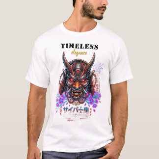 Zeitlose Eleganz Cyber-Oni-Maske T-Shirt