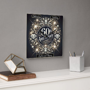 Zeitlose Eleganz: Design des 60. Jahrestags Quadratische Wanduhr