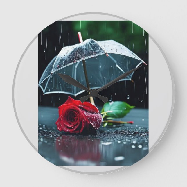 "Zeitlose Eleganz: Eine Uhr an der Wand, die (Vorderseite)