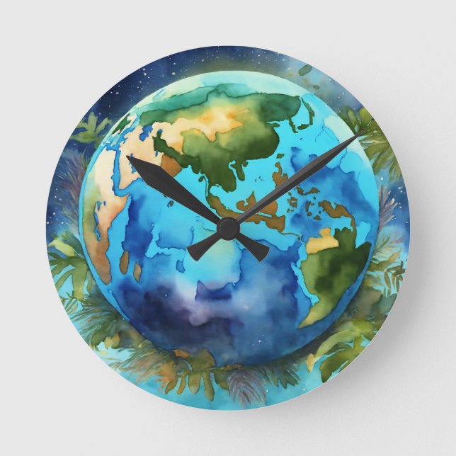 Zeitlose Eleganz: Einzigartige Design-Uhren für je Runde Wanduhr (Vorderseite)