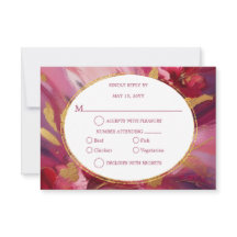 Zeitlose Eleganz: Fuchsienrosa Gold RSVP