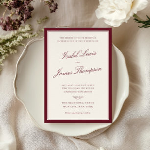 Zeitlose Eleganz Hochzeit Einladung
