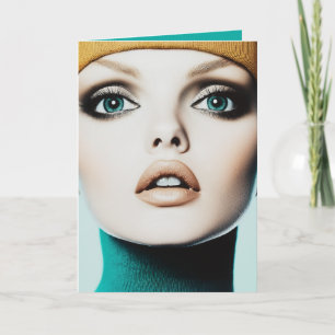 Zeitlose Eleganz: Ikonisches Porträt der 60er Jahr Einladung