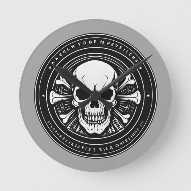 Zeitlose Eleganz: Inspirierte Wall-Clock-Gestaltun Runde Wanduhr (Vorderseite)