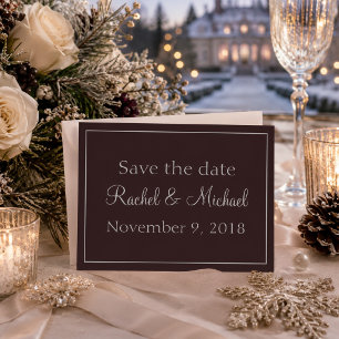 Zeitlose Eleganz Lila Save the Date