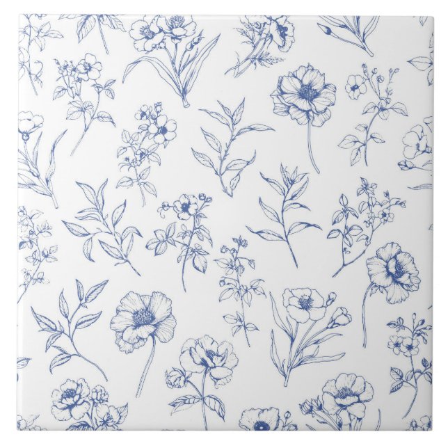 Zeitlose Eleganz Muster  Fliese (Vorderseite)