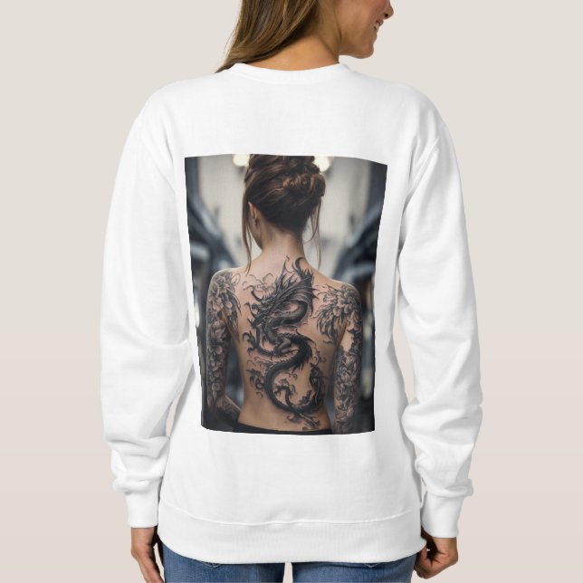 Zeitlose Eleganz: Premium Women's T-Shirt Sweatshirt (Rückseite)