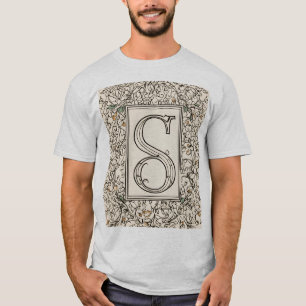 Zeitlose Eleganz - "S"-Monogramm mit zartem Vin T-Shirt
