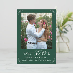 Zeitlose Eleganz Smaragdgrün Save The Date