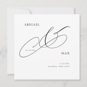 Zeitlose Eleganz Square Hochzeit retten Datum Save The Date