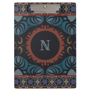 Zeitlose Eleganz Traditionelles Stoffmonogramm Klemmbrett