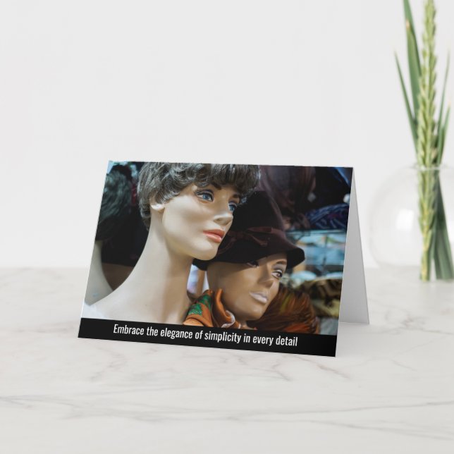 Zeitlose Eleganz - Vintages Teacup Dankeskarte (Vorderseite)